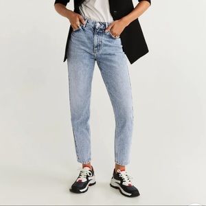 MANGO Acid Wash High Waisted Jeans